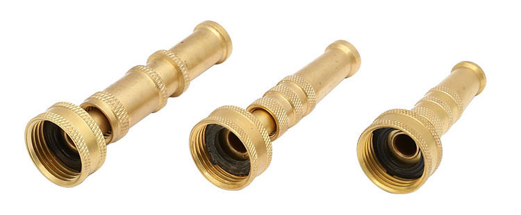 Latão Adjustable Twist Hose Spray Nozzle Set